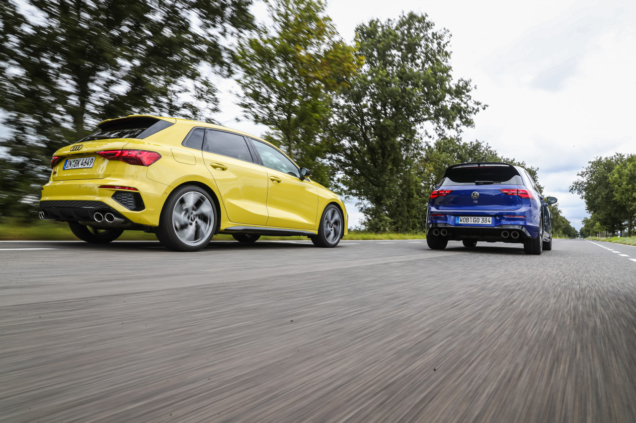 Test Audi S3 vs.  Volkswagen Golf R: why premium isn't always better or hotter