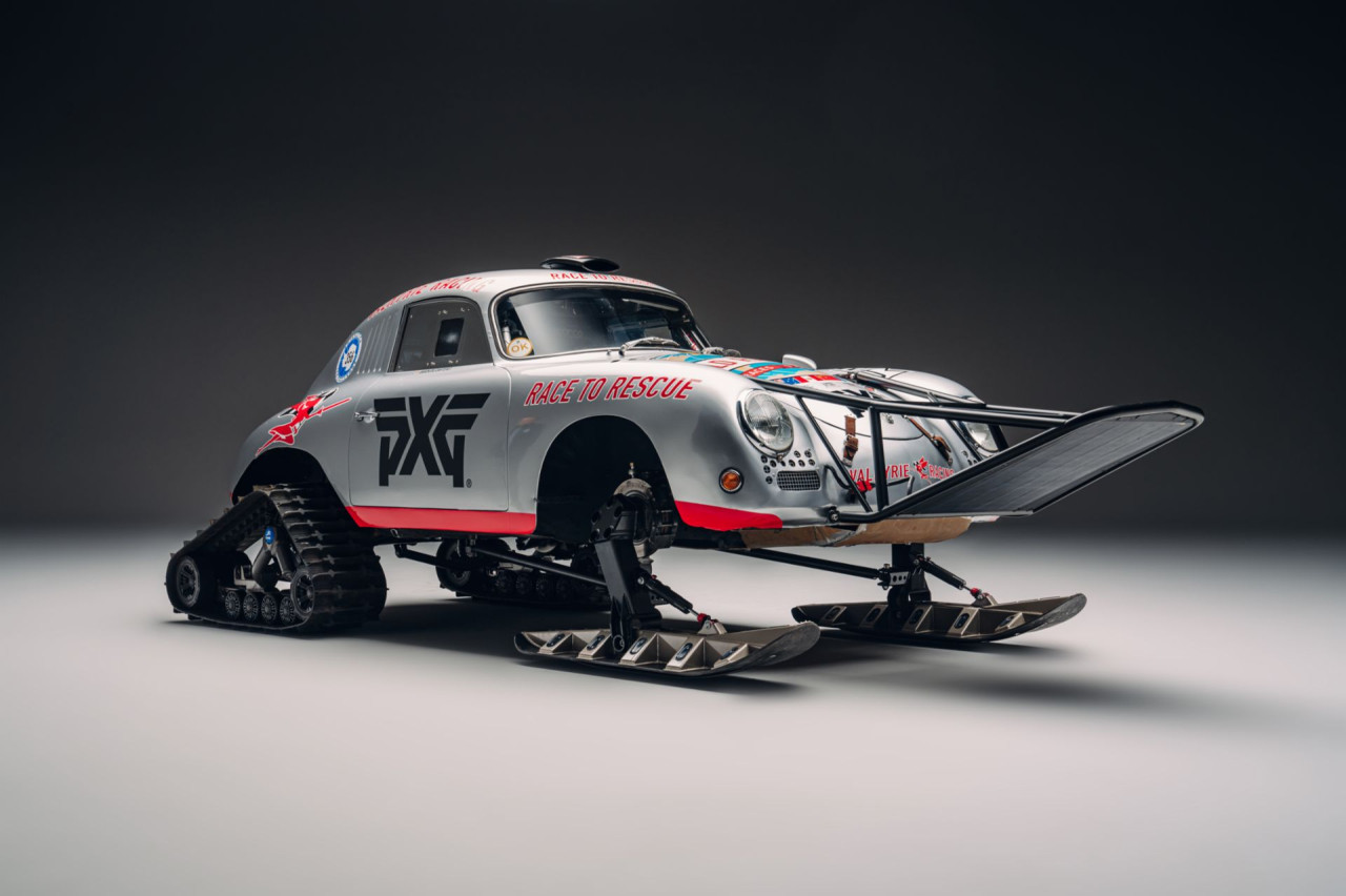 This classic Porsche goes to the South Pole!  Without wheels …