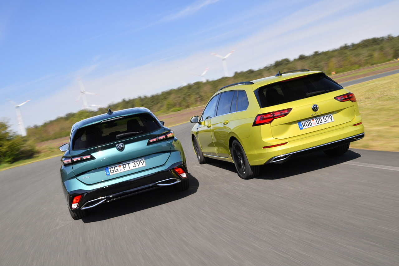 TEST Peugeot 308 SW vs.  Volkswagen Golf Variant - why the Golf is more beautiful