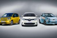 Elektrische auto vergelijken: Fiat 500e, Renault Twingo ZE en Volkswagen e-Up