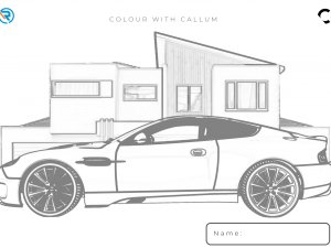 Kleuren met Callum: Deze Aston Martin-kleurplaten zijn tof