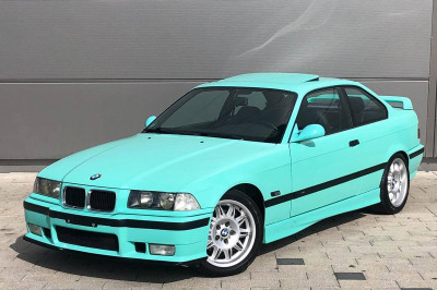 Deze mintgroene BMW M3 E36 fleurt je regenachtige morgen op