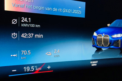 BMW i4: actieradius gemeten bij 100 km/h en 130 km/h