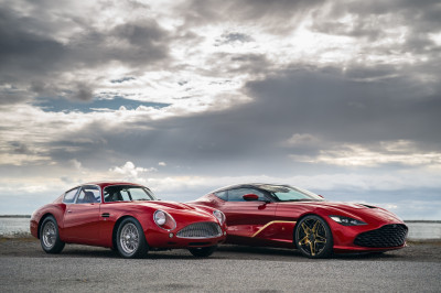 De Aston Martin DB4 GT Zagato en DBS GT Zagato zijn een setje