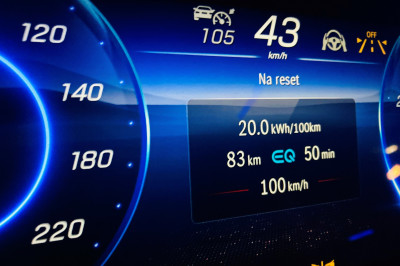Mercedes EQS: actieradius gemeten bij 100 km/h en 130 km/h