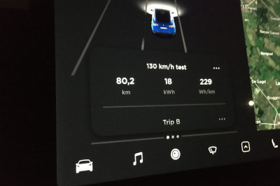 Tesla Model Y Long Range: actieradius gemeten bij 100 en 130 km/h