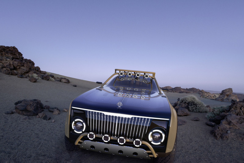 Into the jungle with a Maybach?  You can with this Project Maybach in Camel Trophy colors