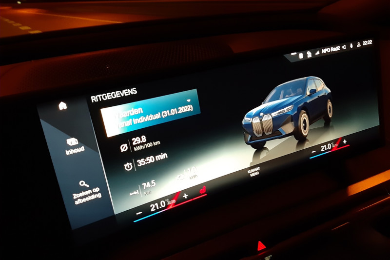 BMW iX: actieradius gemeten bij 100 km/h en 130 km/h