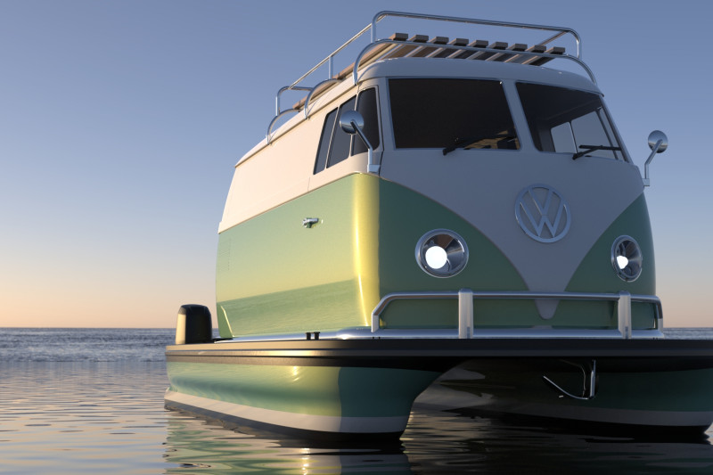 Is this an early April 1st joke?  No, you can just buy this sailing Volkswagen bus