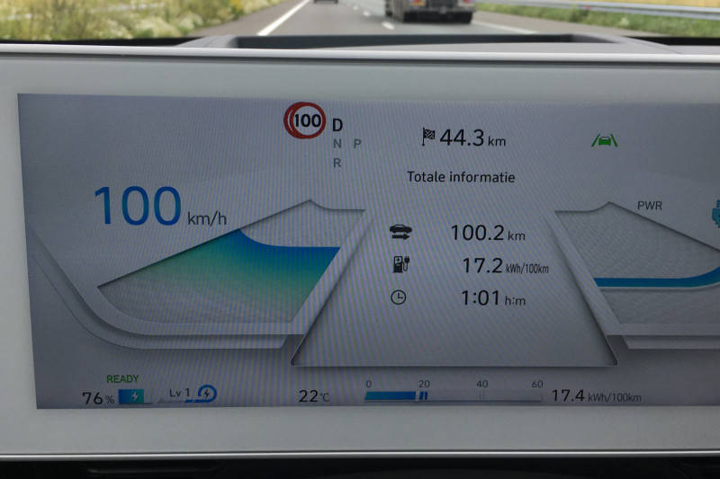 Hyundai Ioniq 5: actieradius gemeten bij 100 en 130 km/h