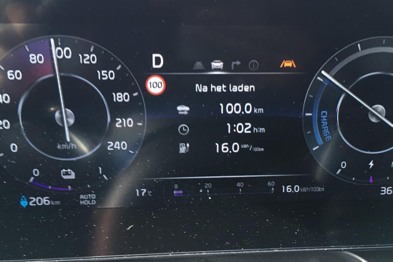 Kia Niro EV: actieradius gemeten bij 100 en 130 km/h