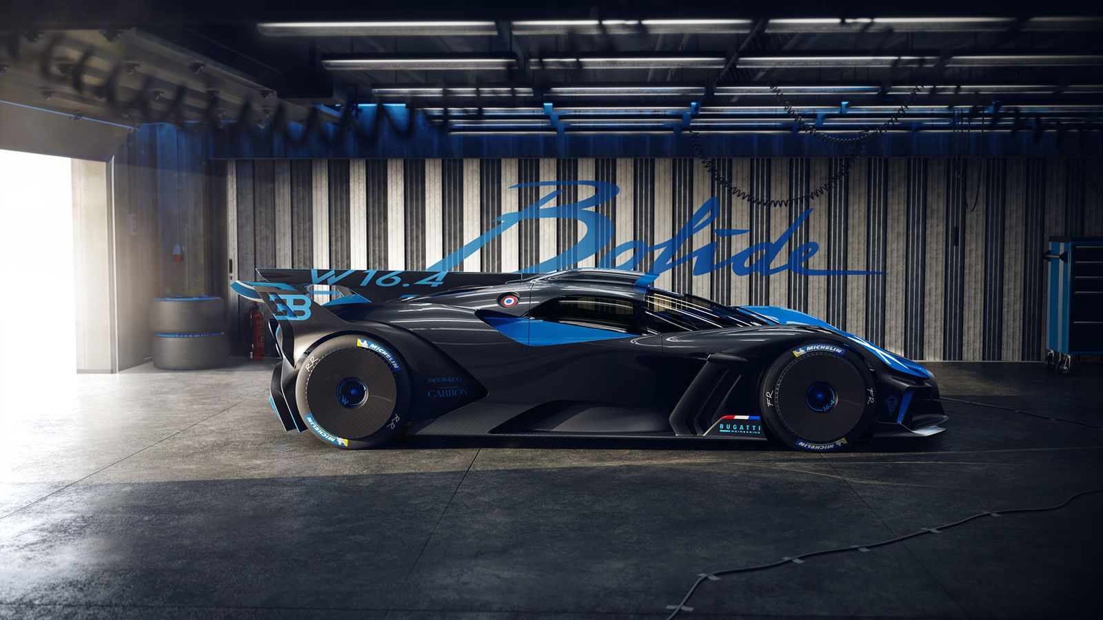 Whoah! Bugatti Bolide heeft 1850 pk en weegt 1240 kg
