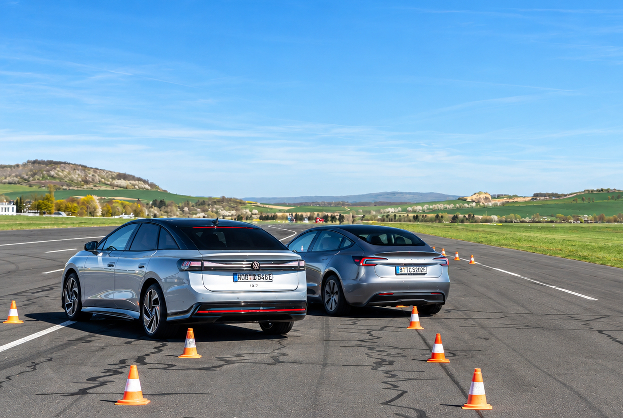 TEST loodzware Volkswagen ID.7 maakt op dit verrassende punt gehakt van Tesla Model 3