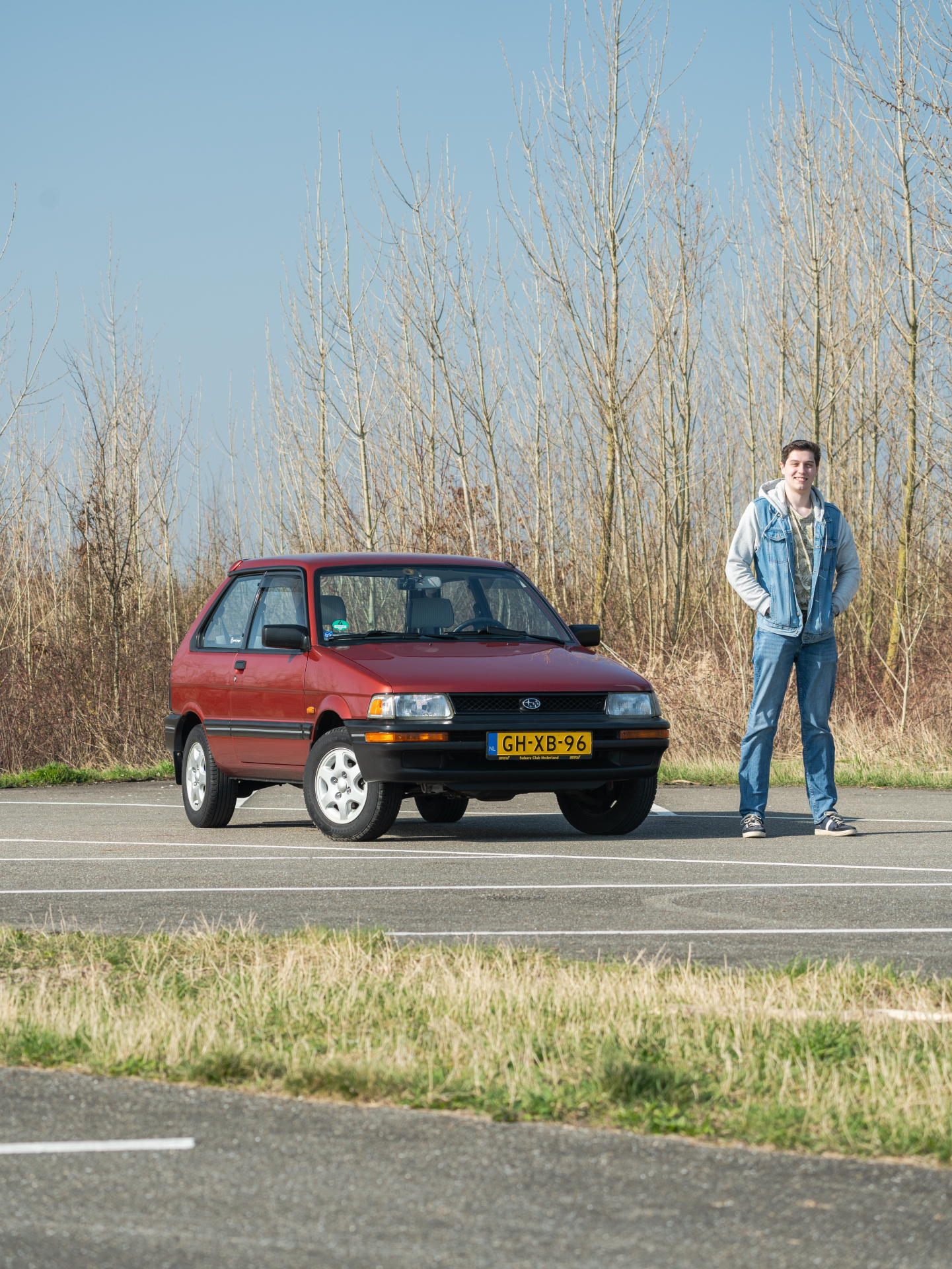 Met deze oude Subaru reed Hugo een record op de Nürburgring