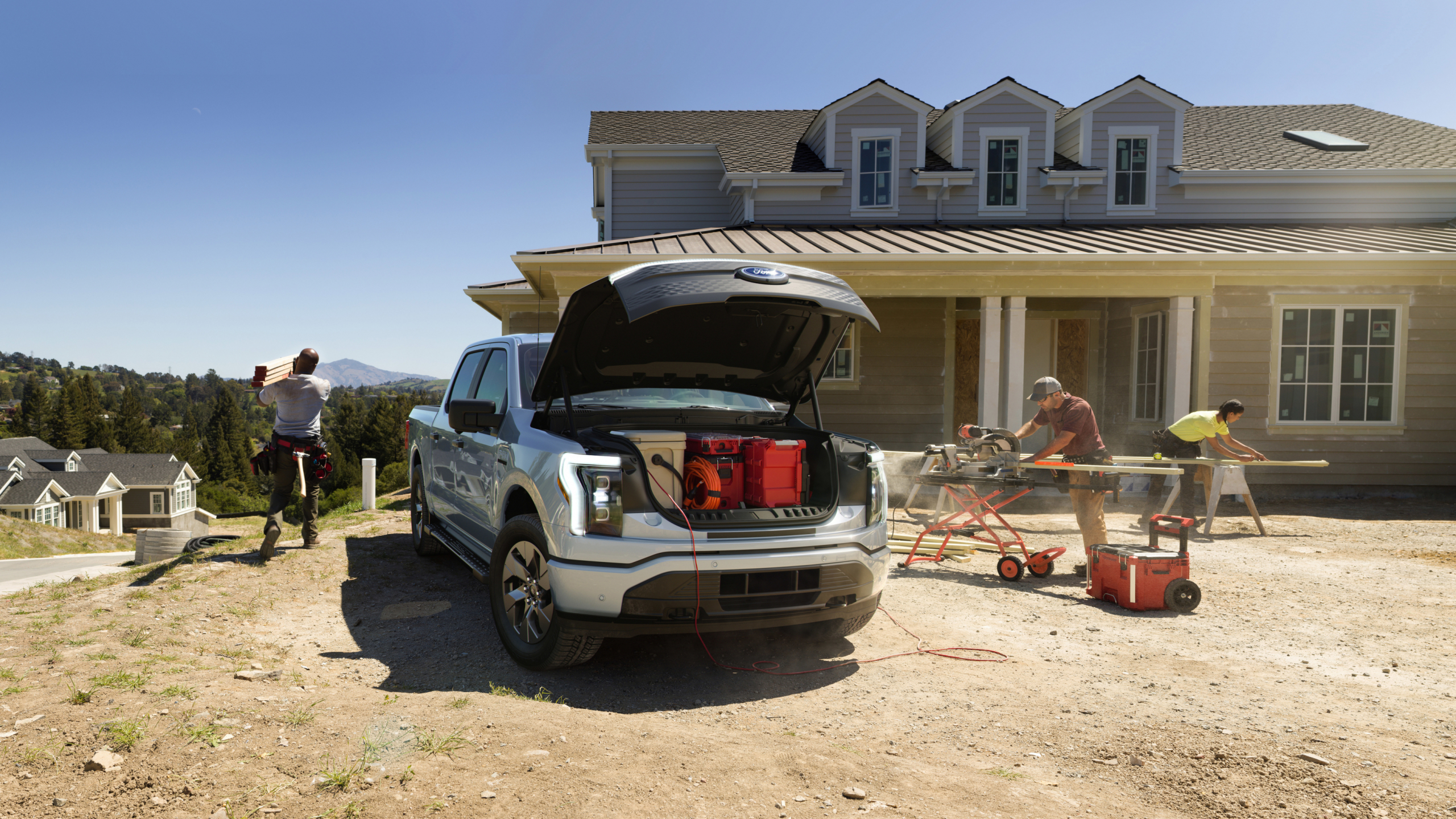 Hap, slik, weg! Zo'n grote 'muil' heeft de elektrische Ford F-150 Lightning