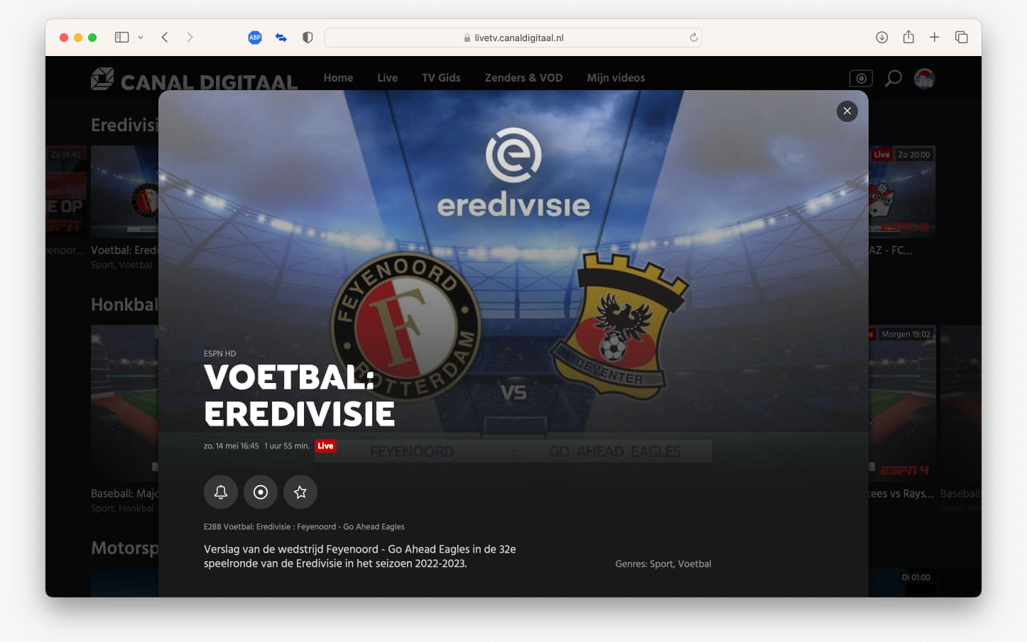 Feyenoord - Go Ahead live kijken? Hier vind je een gratis livestream