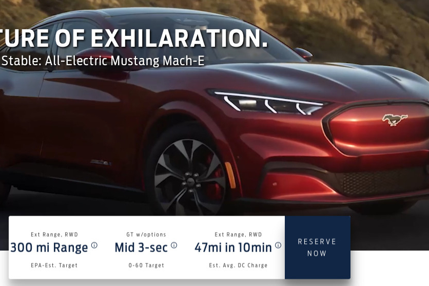 De elektrische Ford Mustang Mach-E is prematuur op het web beland