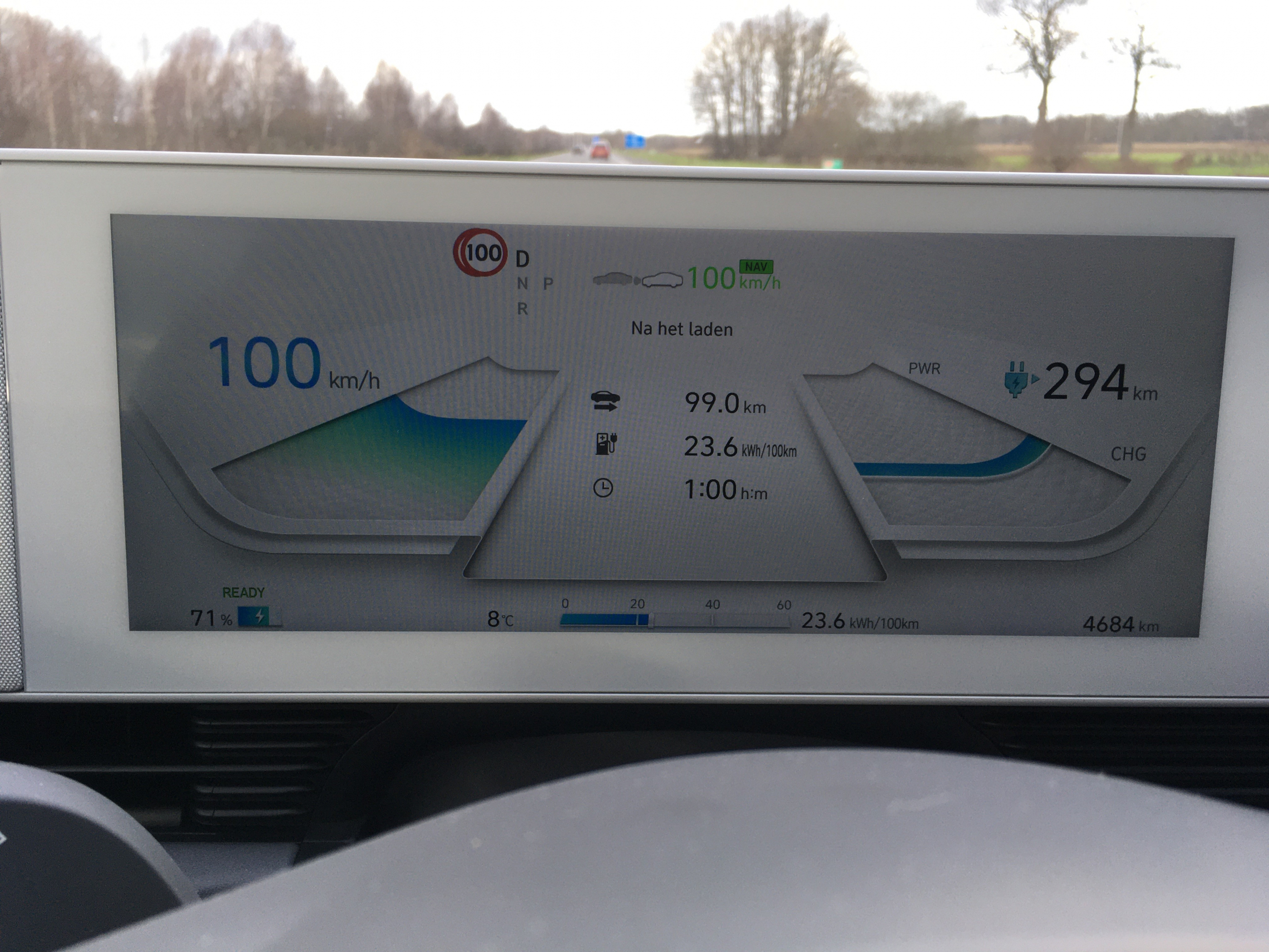 Hyundai Ioniq 5 (77,4 kWh): actieradius gemeten bij 100 en 130 km/h