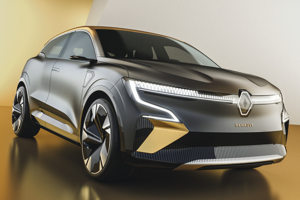 De Renault Megane eVision heeft een hele dunne ...