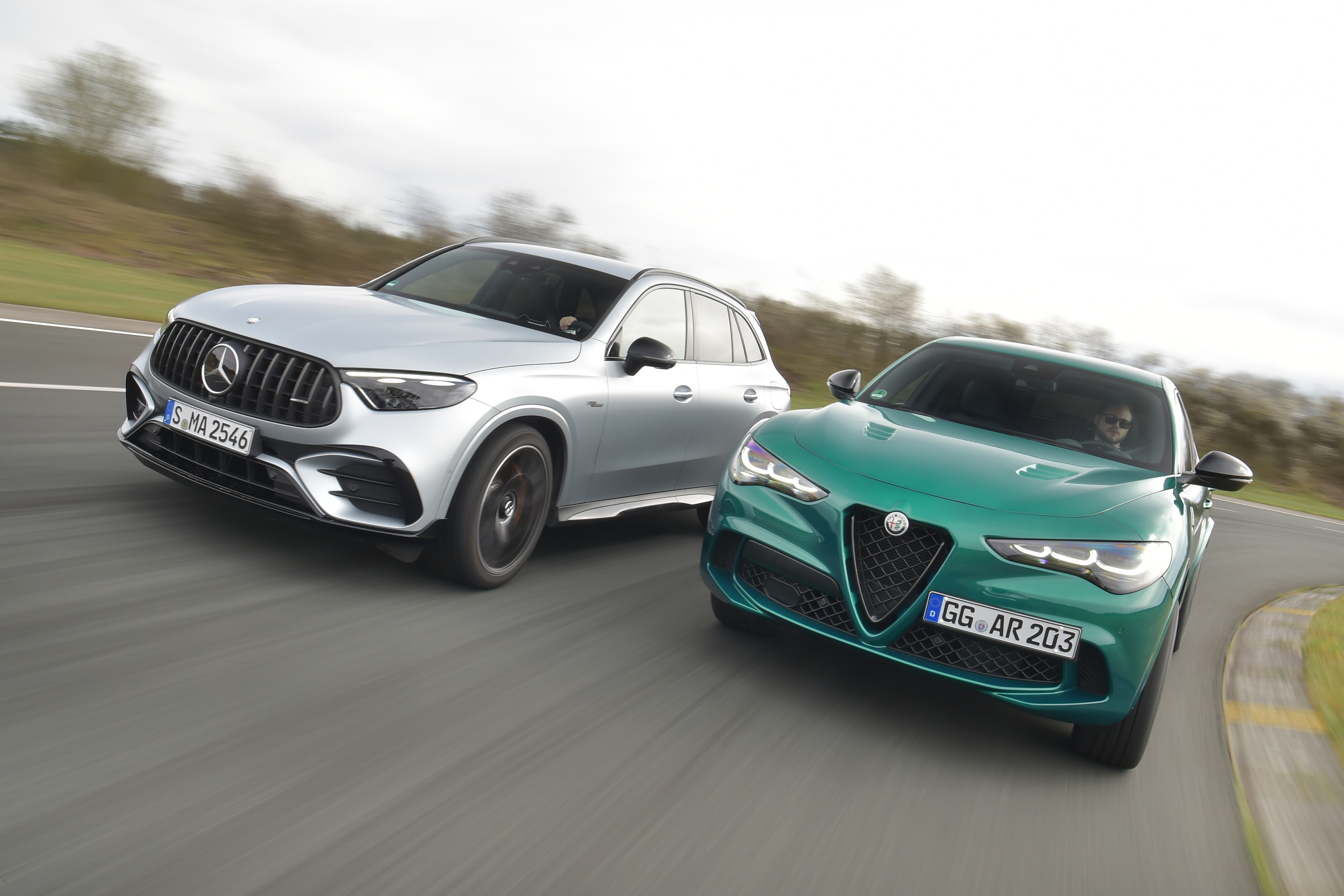 Test Mercedes-AMG GLC 63 vs. Alfa Romeo Stelvio: