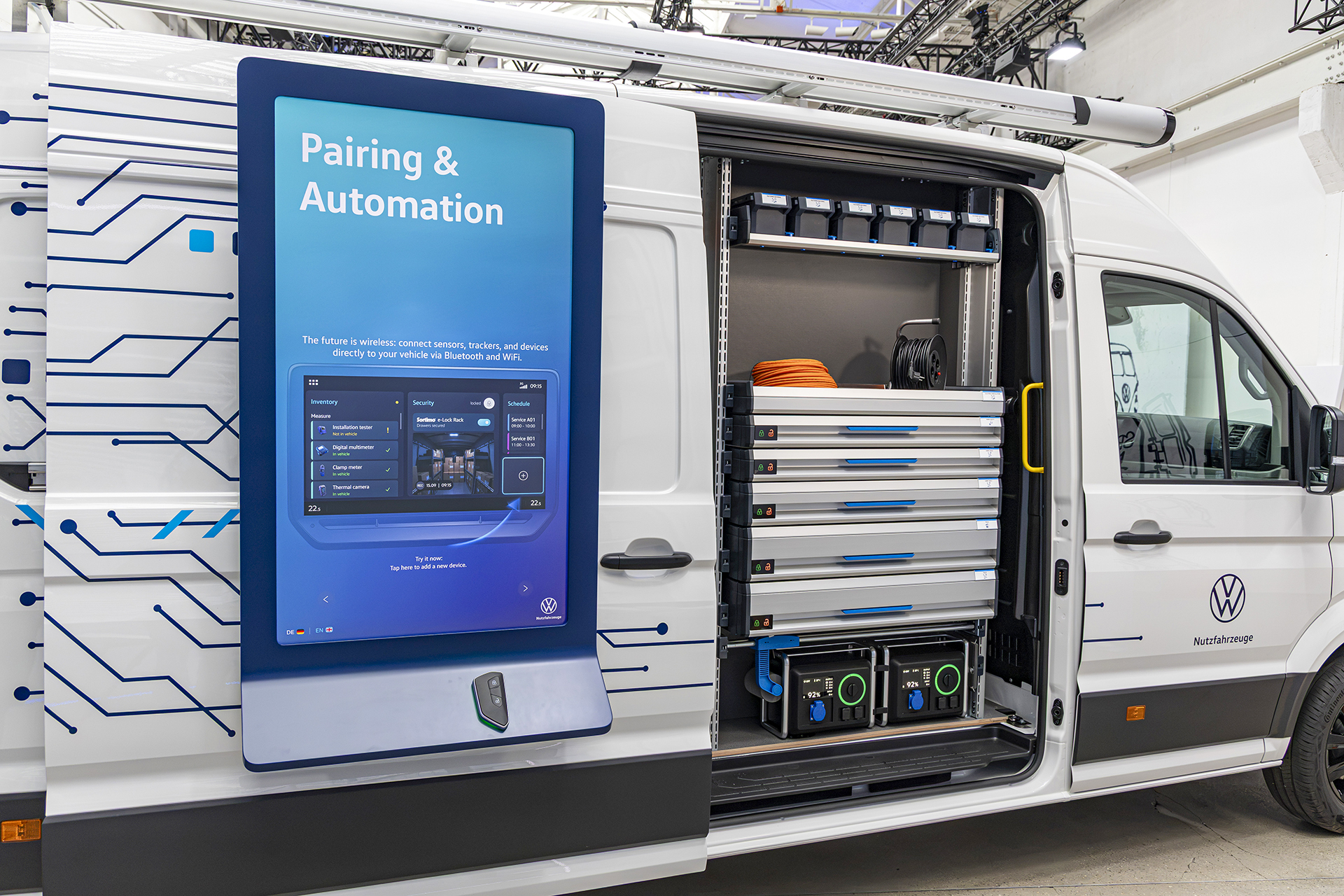 Deze Volkswagen Crafter weet straks zelf welke spullen in de laadruimte ontbreken
