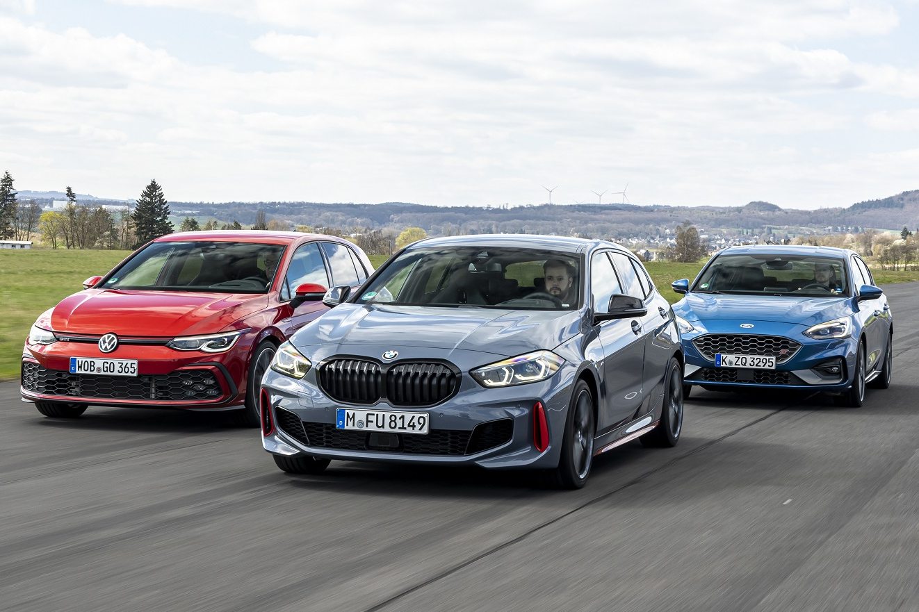 Test BMW 128ti - Ford Focus ST - Volkswagen Golf GTI: is de Golf nog steeds de maatstaf?